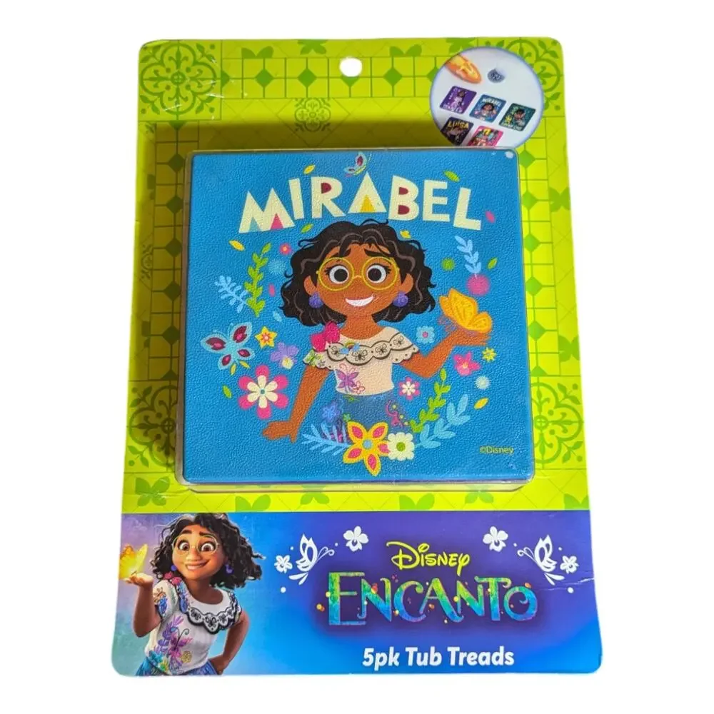 Disney ENCANTO - 5pk Tub Treads for Bathtub Non-Slip Treads NEW MIRABEL Sealed
